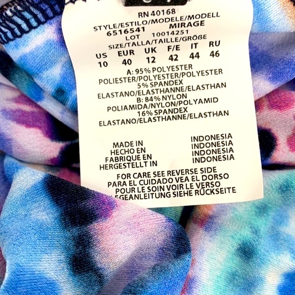 NWT Miraclesuit Animal Spectrum Mirage High Neck Tankini Swim Top Size 10 - Picture 8 of 10